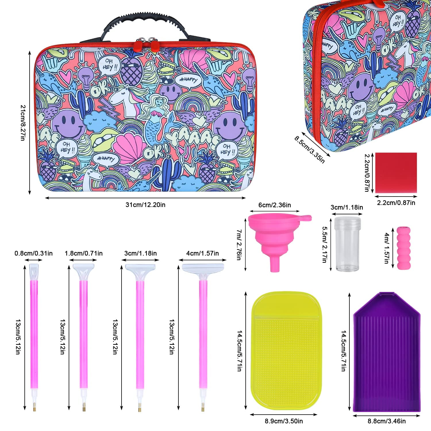 Sunnycome Painting Accessories with Tray and Diamond Pen for Adult