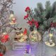 thumbnail image 1 of Bola transparente de 8cm con luces, bola colgante, decoraciones navideñas, bola de decoración navideña, bola de Navidad para ventana, 1 of 2
