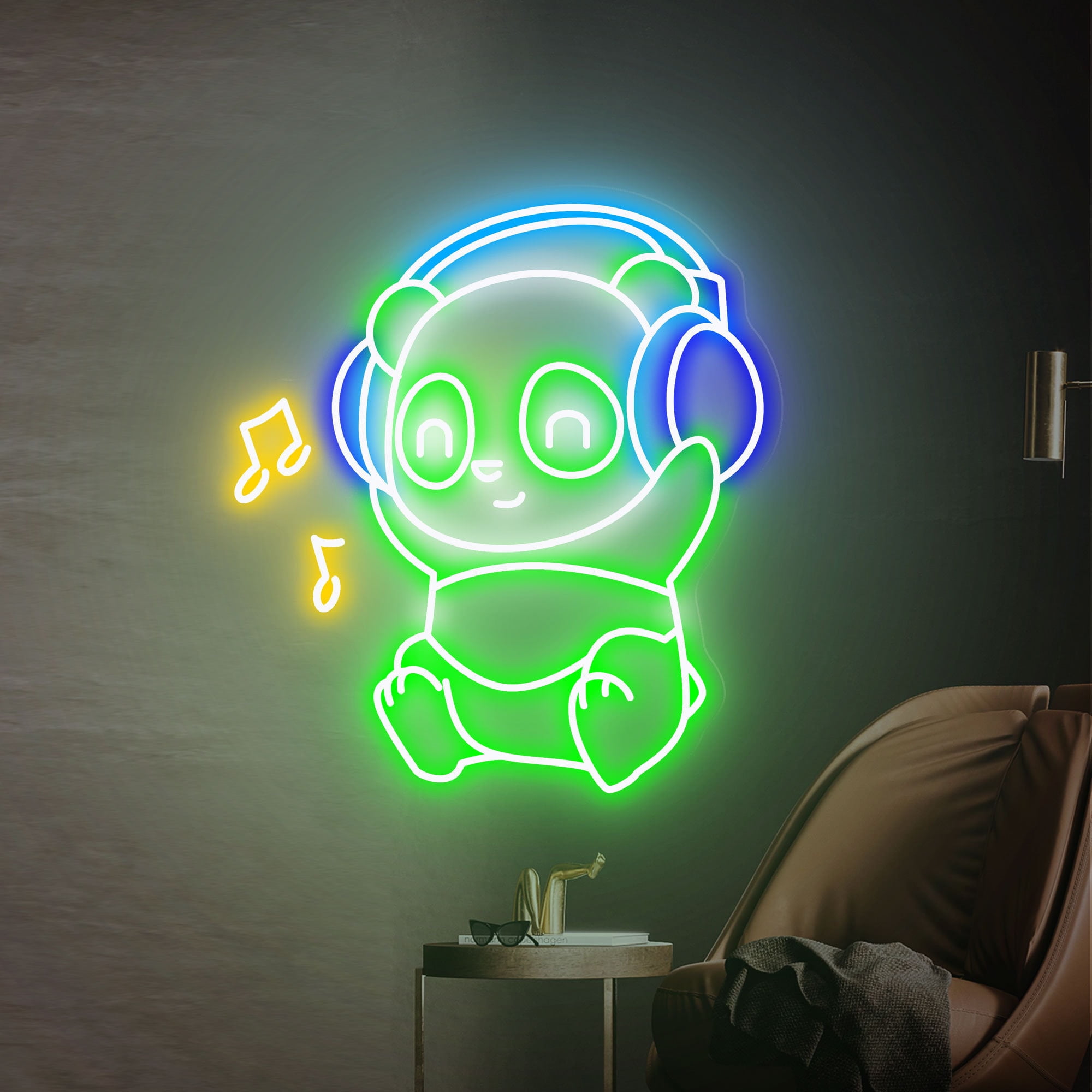 Neonium Panda Neon Sign Cute Panda Wall Art Light Kids Room Decoration ...