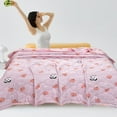 thumbnail image 4 of Qocolhg Cute Summer Quilt Bedding Modern Air Conditioner Quilt for Kids, Cotton Breathable Comforter Print Floral Quilts Bedspread, Cooling Blankets for Hot Sleepers, 39x59 inch, Pink, 4 of 6