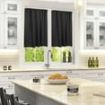 thumbnail image 5 of Lapalife Kitchen Curtains 36 inch Blackout Tier Curtains Rod Pocket Farmhouse Cafe Curtains Short Curtains, Black, 2 Panels, 5 of 6