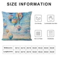 thumbnail image 5 of Orinice Balloons Sky Water Graphic Decorative Pillow Cover for Home Couch Living Room Bed Sofa 18x18in, 5 of 5