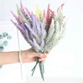 thumbnail image 4 of 25 Heads/Bouquet Plastic Lavender Artificial Fake Flowers Garden Office DIY Multicolor Simulation Flower, 4 of 9