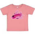 thumbnail image 3 of Inktastic Girls Pink Airplane Pilot Girls Baby T-Shirt, 3 of 5
