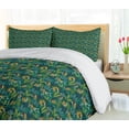 thumbnail image 5 of Ambesonne Wildlife Duvet Cover Sets, Girl in Jungle Leopard, 2-Queen, Hunter Green Dark Teal, 5 of 7