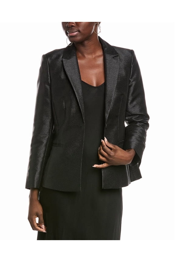 womens Blazer, N4, Black