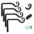thumbnail image 4 of ROMANSENTIAL Flower Pot Hook 4Pcs Decorative Plant Pot Hanger Wall Mount Bracket Black 5.7X3.8in, 4 of 8