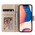 thumbnail image 4 of SaniMore for iPhone 15 Plus 6.7" PU Leather Case, Magnetic Closure Flip Wallet Cover with Wrist Strap Card Slot & Multi-Angle Kickstand All-Inclusive Protective Shell, Gold, 4 of 6
