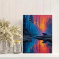thumbnail image 2 of Colorful Forest Bear Canvas Wall Art, Impressionist Nature Print, Vibrant River Landscape Home Wall Decor, 2 of 8