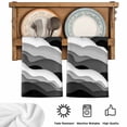 thumbnail image 6 of Grey Ombre Kitchen Towels Set of 3, Modern Geometric Moire Abstract Art Soft Microfiber Dish Towels, Absorbent Quick-Dry Washable Dishcloths for Kitchen Cleaning, Drying Dishes, 18x28 Inches, 6 of 9
