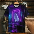 thumbnail image 6 of Jsaierl Halloween Shirts Women Plus Size Pumpkin Ghost Graphic Tees Going Out Round Neck T-shirt Short Sleeve Dressy Casual Blouse Tops Halloween Costumes, 6 of 9