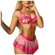 thumbnail image 2 of ICHUANYI Clearance Ladies Sexy Temptation Underwear Embroidered Lace Mesh Suspenders Pajamas(Red, XL) Ichuanyi Ichuanyi, 2 of 7