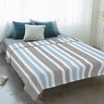 thumbnail image 4 of Blue Grey Stripes Blanket Soft Cozy Warm Throw Blanket for Couch, Plush Fuzzy Flannel Fleece Blankets for Sofa, Simple Striped Lines Minimalist Modern Bed Blankets Lightweight Gifts for Men, 50"x80", 4 of 9