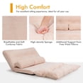 thumbnail image 3 of YYAo Lounge Sofa Couches, Comfy Couch Soft Sofa,6-Position Adjustable Sleeper Lounge Couch with 2 Pillows-Beige, 3 of 7