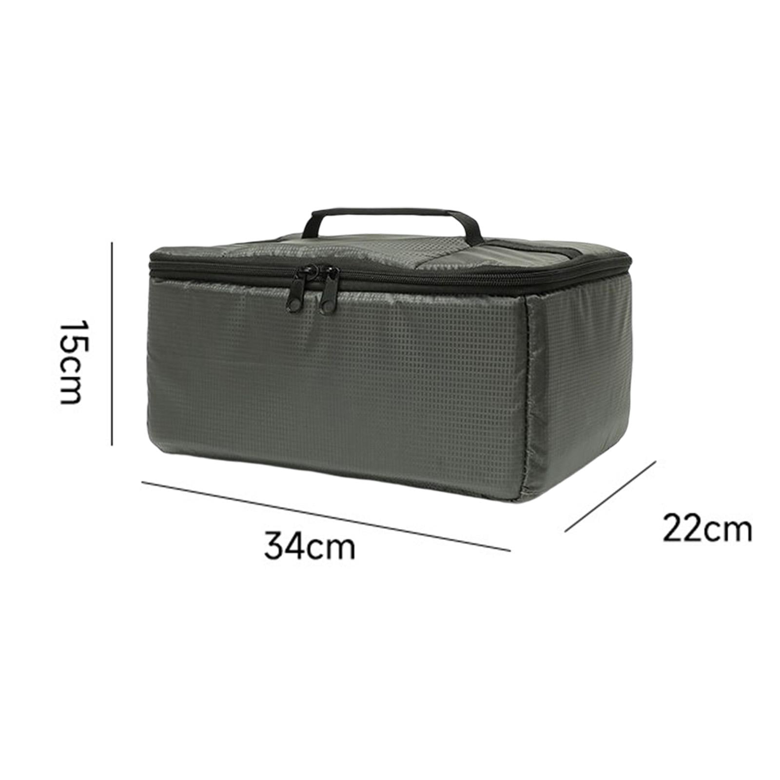 Fishing Reel Bag Large, Storage Holder Organizer Removable Dividers Tote Fishing Tackle Bags Fishing Reel bag Boxes for Boat Outdoor Grey