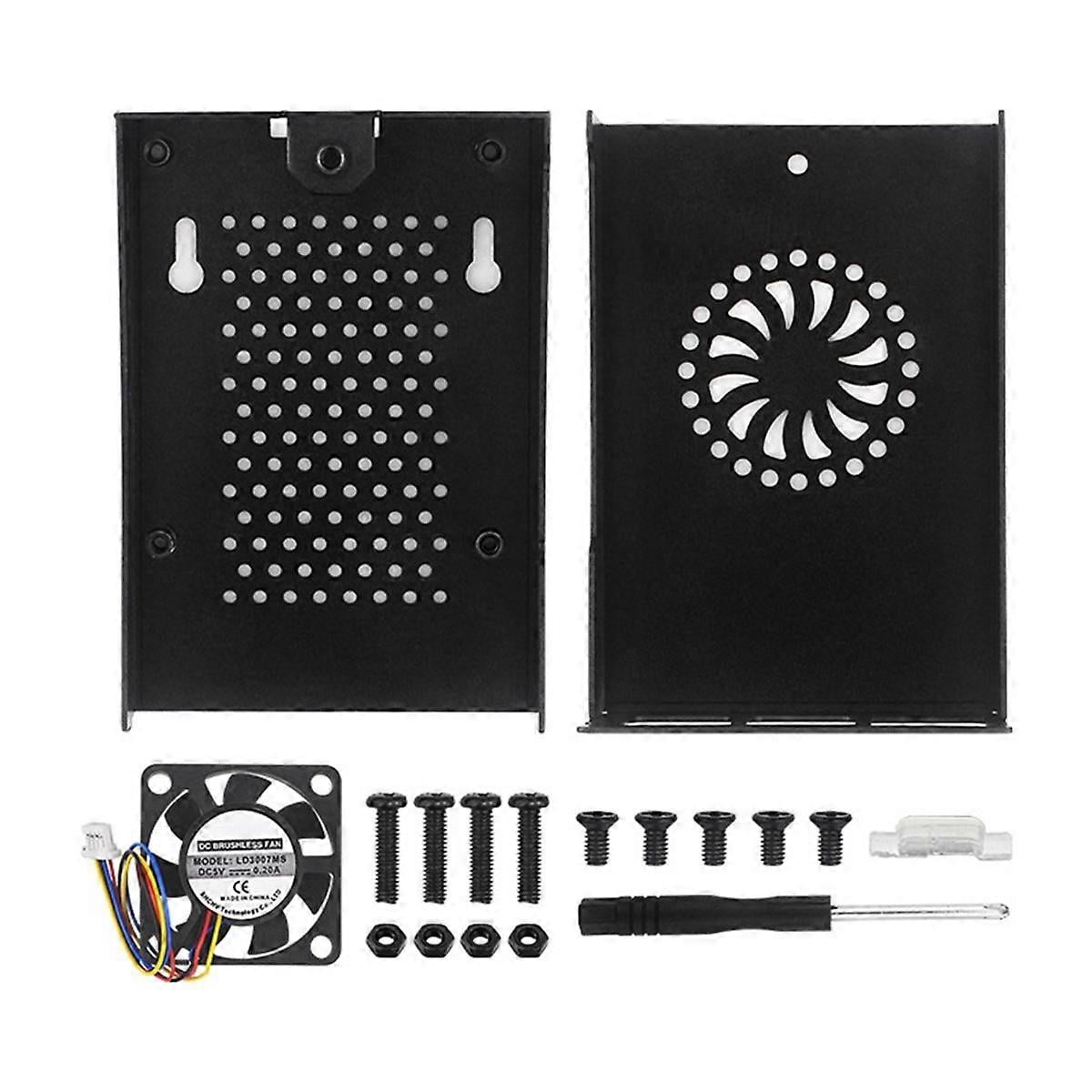 Aluminum Case for 5, Pi 5 Case with PWM Fan for 5 4GB/8GB, Support Pi 5 ...