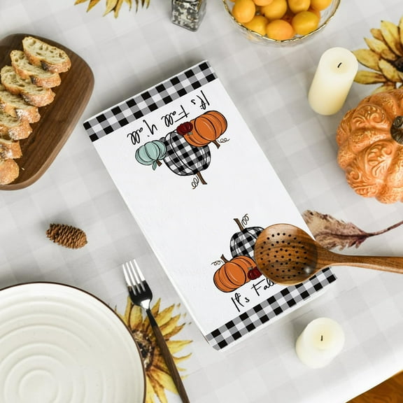 Fall Kitchen Towels Pumpkin Kitchen Towels Dish Towels Farmhouse Decoration Hand Towels Maple Leaves Pumpkin Towels Thanksgiving Decoration Hand Towels