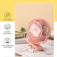 thumbnail image 4 of Blueek Portable Desk Clamp Mini Fan for Dorm, USB Powered Household Fan with Digital Display, Low Noise & Adjustable Speeds,Pink, 4 of 7