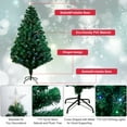 thumbnail image 6 of Hengu 5ft Pre-Lit Fiber Optic Artificial Christmas Tree with Multicolor LED Lights, Metal Stand Holiday Decoration, 6 of 9