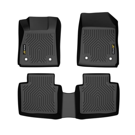 TPE Floor Mats Fit for Chevy Impala 2014-2020 1st & 2nd Row Truck Accessories Cargo Liners All Weather Protection 3PCS Black