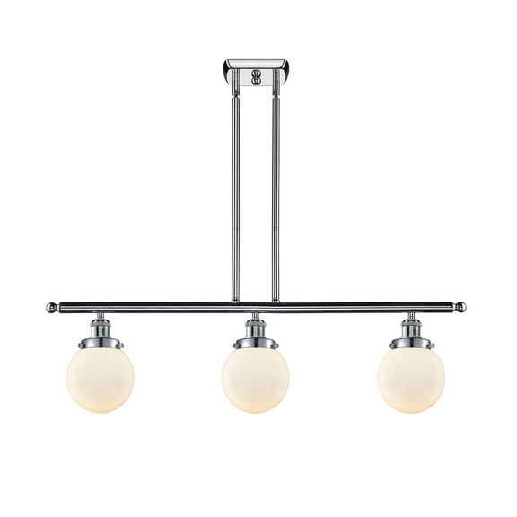916-3I-PC-G201-6-LED-Innovations Lighting-Beacon-10.5W 3 LED Island in Modern Contempo Style-36 Inches Wide by 10 Inches High   Polished Chrome Finish