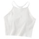 thumbnail image 1 of Camiseta sin mangas con hombreras de color liso para mujer - Sujetador de algodón con tirantes finos y cuello colgante, tallas S-XL, 1 of 3