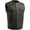 Black Yellow, variant on - Hornet - Men's Motorcycle Biker Riding Black Yellow Leather Vest - Small