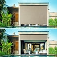 thumbnail image 5 of Superjoe 8x8 ft Crank Operated Outdoor Roller Shade Patio Cordless Blinds 95% Block,Brown, 5 of 9