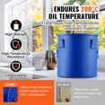 thumbnail image 3 of VEVOR Fryer Grease Bucket, 8 Gal Oil Disposal Caddy Carbon Steel Fryer Oil Bucket with Rust-Proof Coating, Oil Transport Container with Lid, Lock Clips, Filter Bag for Hot Cooking Oil Filtering, Blue, 3 of 8