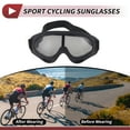 thumbnail image 3 of Gafas de montar para motocicleta Unique Bargains 1 Pc PC TPU gafas de sol para deportes al aire libre para motocross, bicicleta de tierra, ATV, lente gris, marco negro, 3 of 6