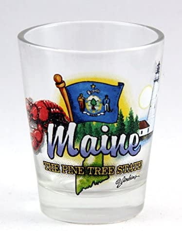 Maine Pine Tree State Elements Shot Glass