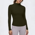 thumbnail image 5 of Weikingp Tight Long Sleeve Shirts For Women，Long-Sleeve Compression Shirts For Women Tight Shirts For Women Full Length Tops For Women Going Out Tops Basic Tees For Women Green S, 5 of 8