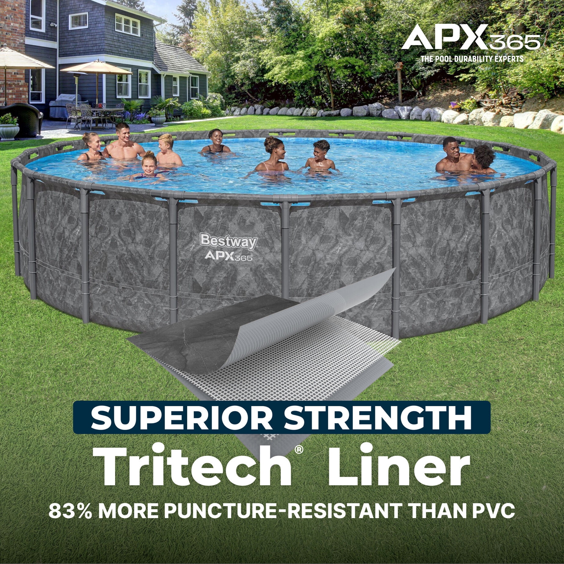Bestway APX 365 20'x52" Metal Frame Above Ground Pool w/ Sand Pump & Accessories