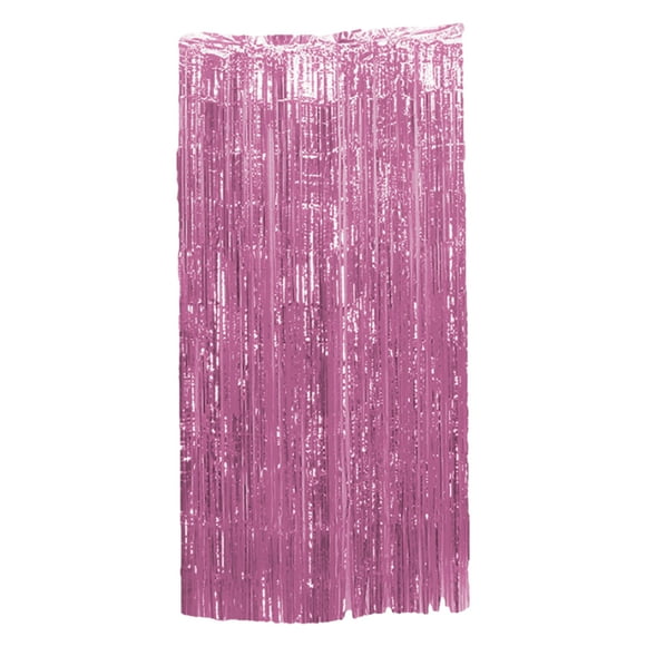 Maytalsory Stylish Backdrops With Shimmer Metallic Streamers Curtain Glittering Backdrops Versatile Premium Pink 8.2ft,1pc 1Set