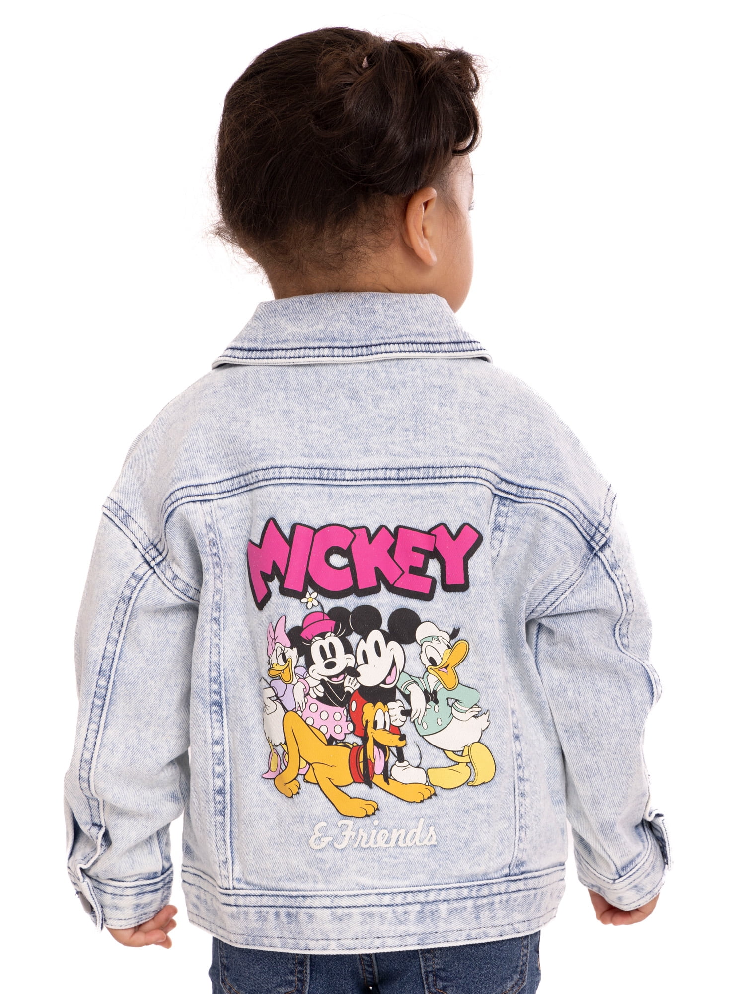 Minnie Mouse Baby and Toddler Girls' Graphic Denim Jacket, Sizes 12M-5T
