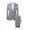 Gray, variant on Men's Fashion Suit Coat + Shirt + Suit Pants Three Piece Set White 3(L)