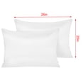 thumbnail image 4 of Funda de almohada 2pcs Funda de almohada de satén de poliéster Ropa de cama Funda de almohada para dormir, Blanco, US-S, 20x26 Pulgadas Scienceny HA003643-04, 4 of 7