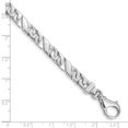 thumbnail image 4 of Auriga Fine Jewelry 10K White Gold 6.7mm Hand-Polished Fancy Link Bracelet 8" for Women, 4 of 5