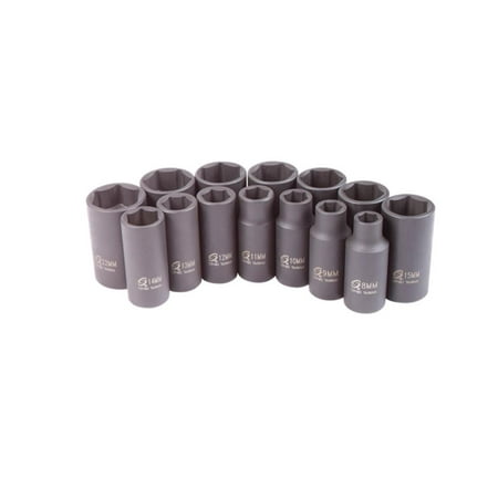 

Sunex-3328S 14 pc. 3/8 In. Drive Metric Mid-Depth Impact Socket Set