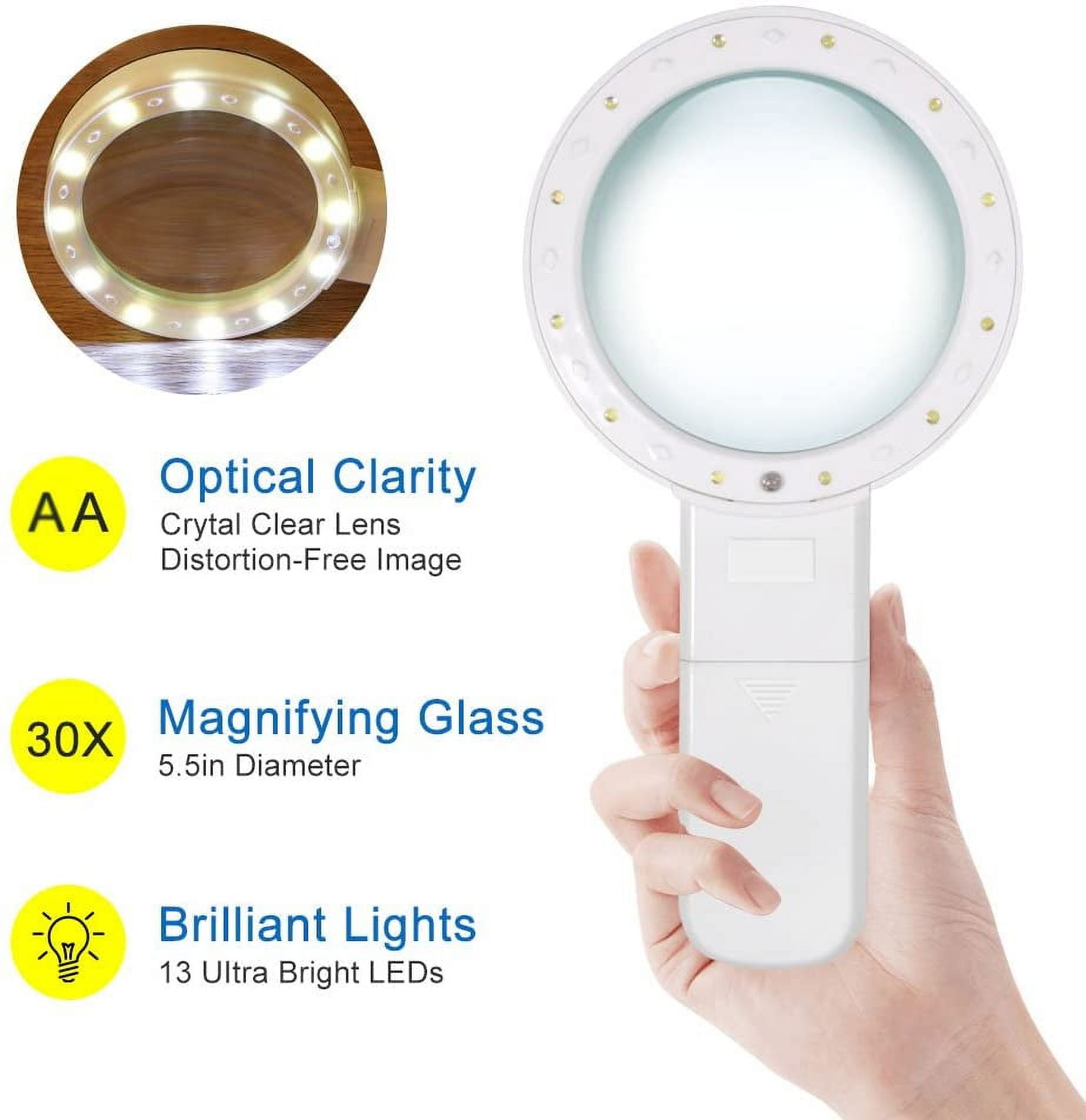 30x POCKET Magnifying Glass with Bright LED Light – GrowGreatPlants.com