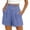 10# Blue, variant on Womens Dress Shorts Casual 2026 Summer Elastic High Waist Button Shorts Pleated Beach Vacation Clothes (Black,S)