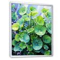 thumbnail image 2 of Designart "Charm Of Realistic Greens I" Violets Floater Framed Canvas Wall Art, 2 of 5