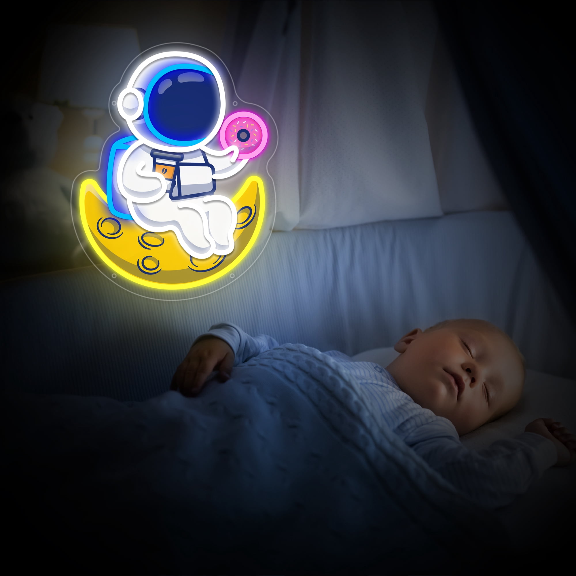 Astronaut Neon Sign, Astronaut Led Signs for Wall Decor, Dimmable Neon Light Sign for Bedroom, Game Room, Kids Room, Bar Decoration, USB Powered Light Up Signs Gift for Boys