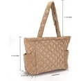 thumbnail image 6 of CoCopeaunt Quilted Tote Bags for Women Lightweight Puffer Padding Shoulder Bag Large Nylon Tote Handbag Zipper Closure, 6 of 6