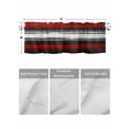 thumbnail image 4 of Valances for Windows Red And Black Strip Leaf Rod Pocket Cafe Window Treatments Valance Curtains for Kitchen Bathroom Laundry Basement Windows 42"x12", 4 of 9