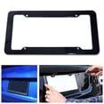 thumbnail image 2 of 1X Housse de Plaque d'Immatriculation en Fibre de Carbone Noire, Cadre, Étiquette, Protection, Support, Ajustement Standard, 2 of 5