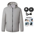 thumbnail image 2 of Hesroicy Cooling Jacket USB Fan 3 Speeds Men Long Sleeve Hooded Air Conditioning Jacket Clothes Streetwear, 2 of 8