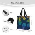 thumbnail image 4 of Vsdgher Abstract Bright Pineapple Fruit Retro print Tote Bag for Women Shoulder Bag with Zipper Large Shoulder Bag Handle Handbag Portable Washable for Travel, Work, 4 of 8