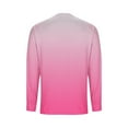 thumbnail image 5 of Long Sleeve Shirts for Women Color Block Gradient Tops Casual Crewneck Basic Tees Spring Fall Fashion Outfits, 5 of 6