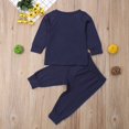thumbnail image 2 of Newborn Baby Clothes Set Long Sleeve Solid Color Pajamas Set Cotton Outfit Nightwear, 2 of 7